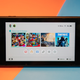 a nintendo switch against a red and blue background - best switch memory cards